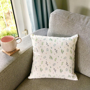 botanical christian cushion cover design from treasured creativity inspired by joshua 24:15
