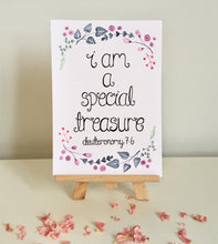 Load image into Gallery viewer, i am a special treasure bible verse mini print