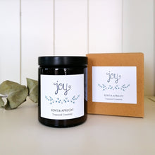 Load image into Gallery viewer, joy candle with kiwi and apricot scent with kraft box