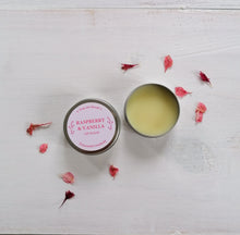 Load image into Gallery viewer, raspberry and vanilla organic lip balm by treasured creativity