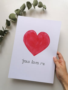 Jesus Loves Me A4 Print - SECONDS SALE