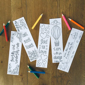 Illustrated Christian Colouring Bible Verse Bookmarks Activity Pack Of 5
