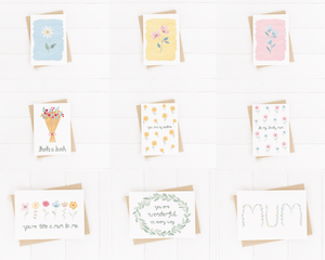 mix and match lovely floral and mothers day cards