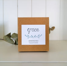 Load image into Gallery viewer, honeysuckle soy candle in kraft box