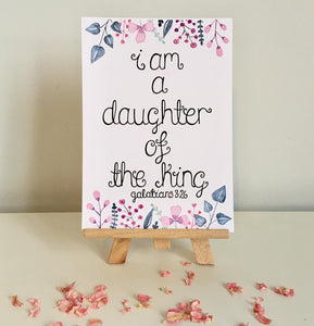 daughter of the king christian wall print