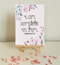 Load image into Gallery viewer, i am complete in him bible verse wall print