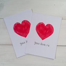 Load image into Gallery viewer, Jesus Loves Me A4 Print - SECONDS SALE