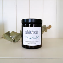 Load image into Gallery viewer, stillness soy candle with a lavender and bergamot scent