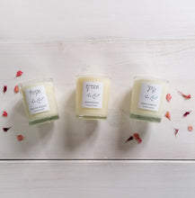 Load image into Gallery viewer, hope, grace and joy soy candles from treasured creativity