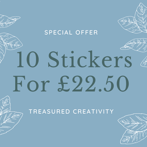 special offer for 10 treasured creativity vinyl stickers