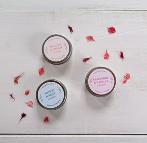 100% Organic lip balms with a variety of delicious fruity flavours to choose from including, mango & mint, raspberry & vanilla and peaches & cream with a sweet note stating you are loved on the design