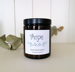 wild fig and grape soy candle in pharmacy pot